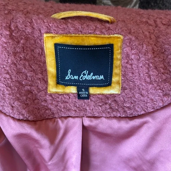 Sam Edelman Women's Cozy Sherpa Jacket in Dusty Rose size S - Picture 10 of 12